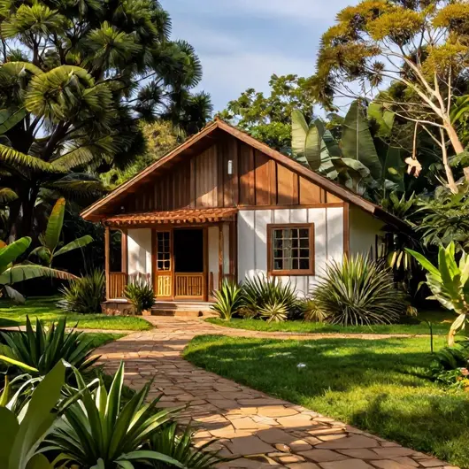 Casa estilo Chalé em Chácara no Lago Norte: Um Refúgio de Conforto