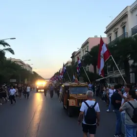 Público madruga para assistir ao desfile na Esplanada dos Ministérios público madruga